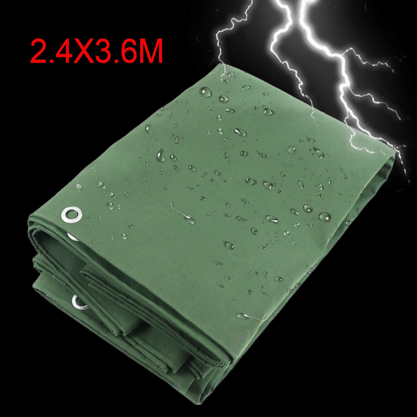 Green Waterproof Canvas Tarp R847454