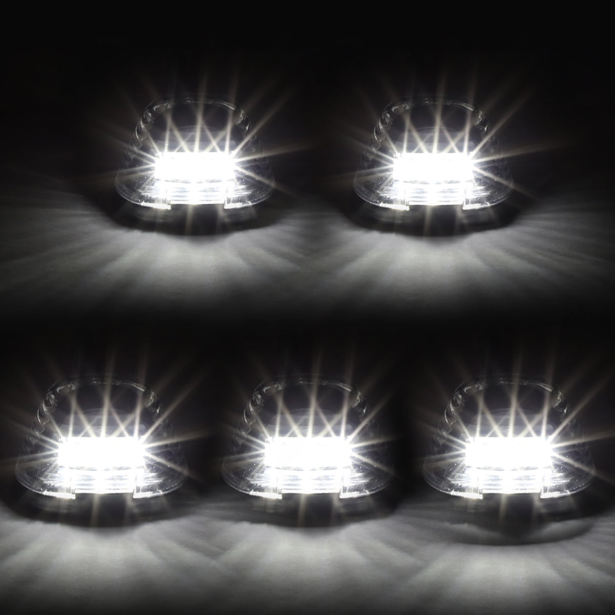 5 X LED Cab Roof Top Lights with Wiring Harness J5793