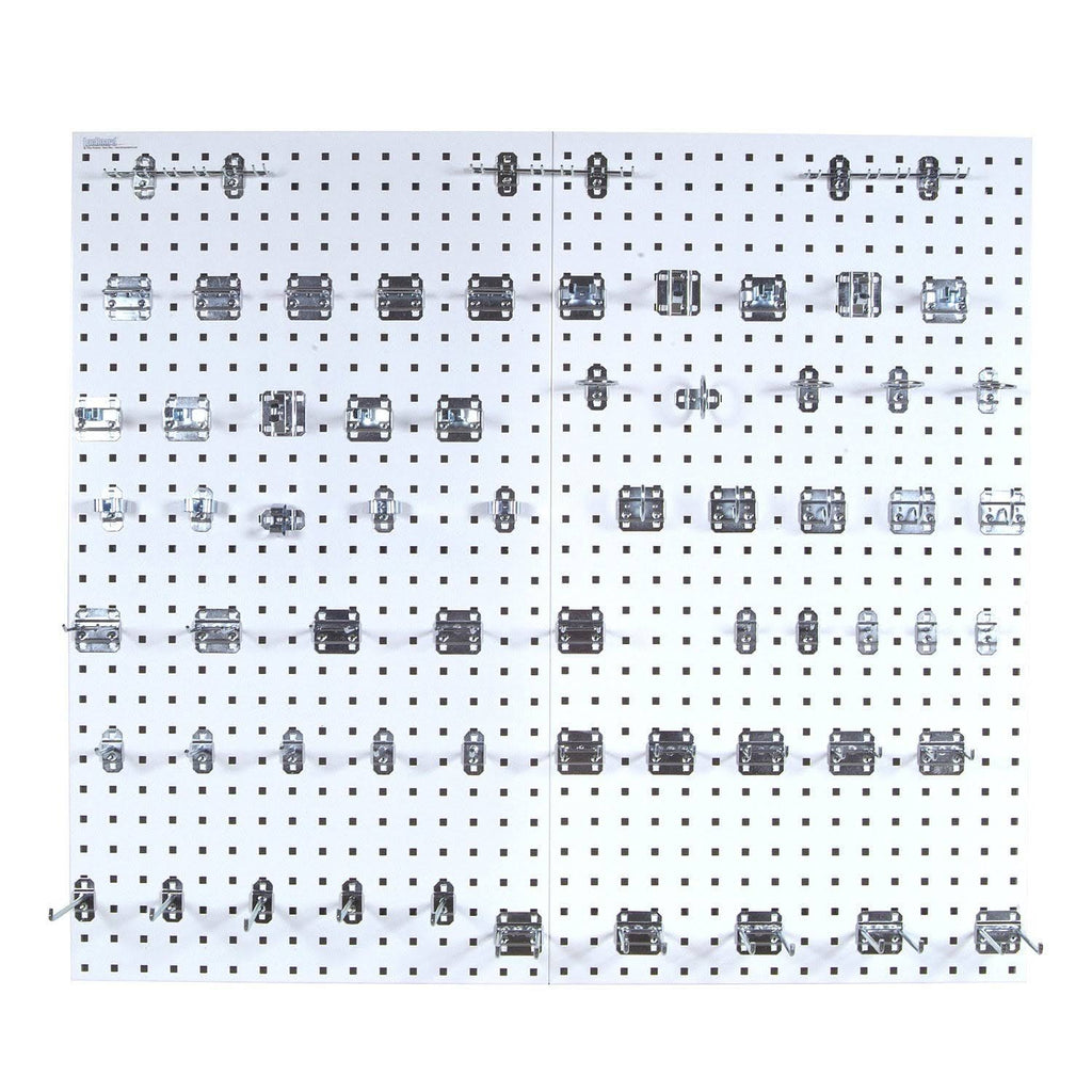 White Square Steel Pegboard Kit P838