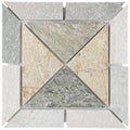 12 in. x 12 in. Natural Stone Mosaic X468
