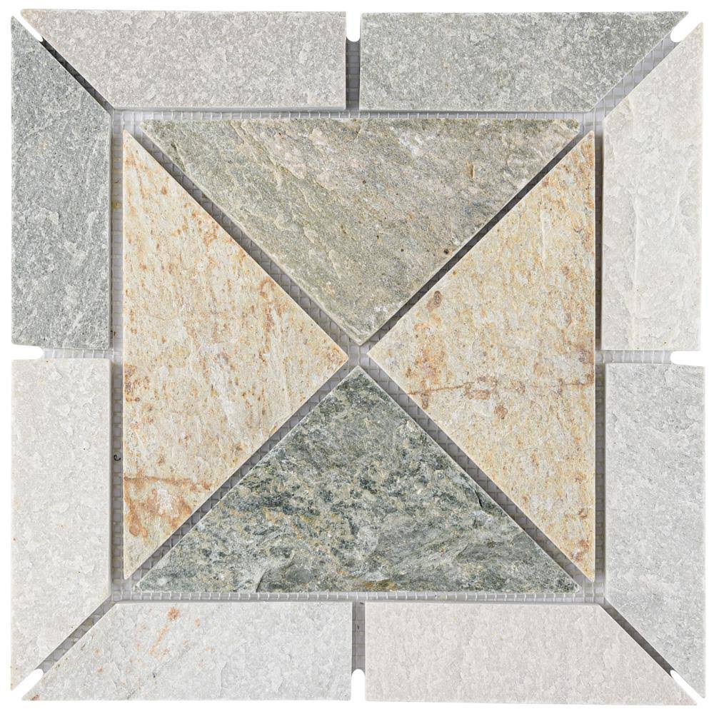 12 in. x 12 in. Natural Stone Mosaic X468