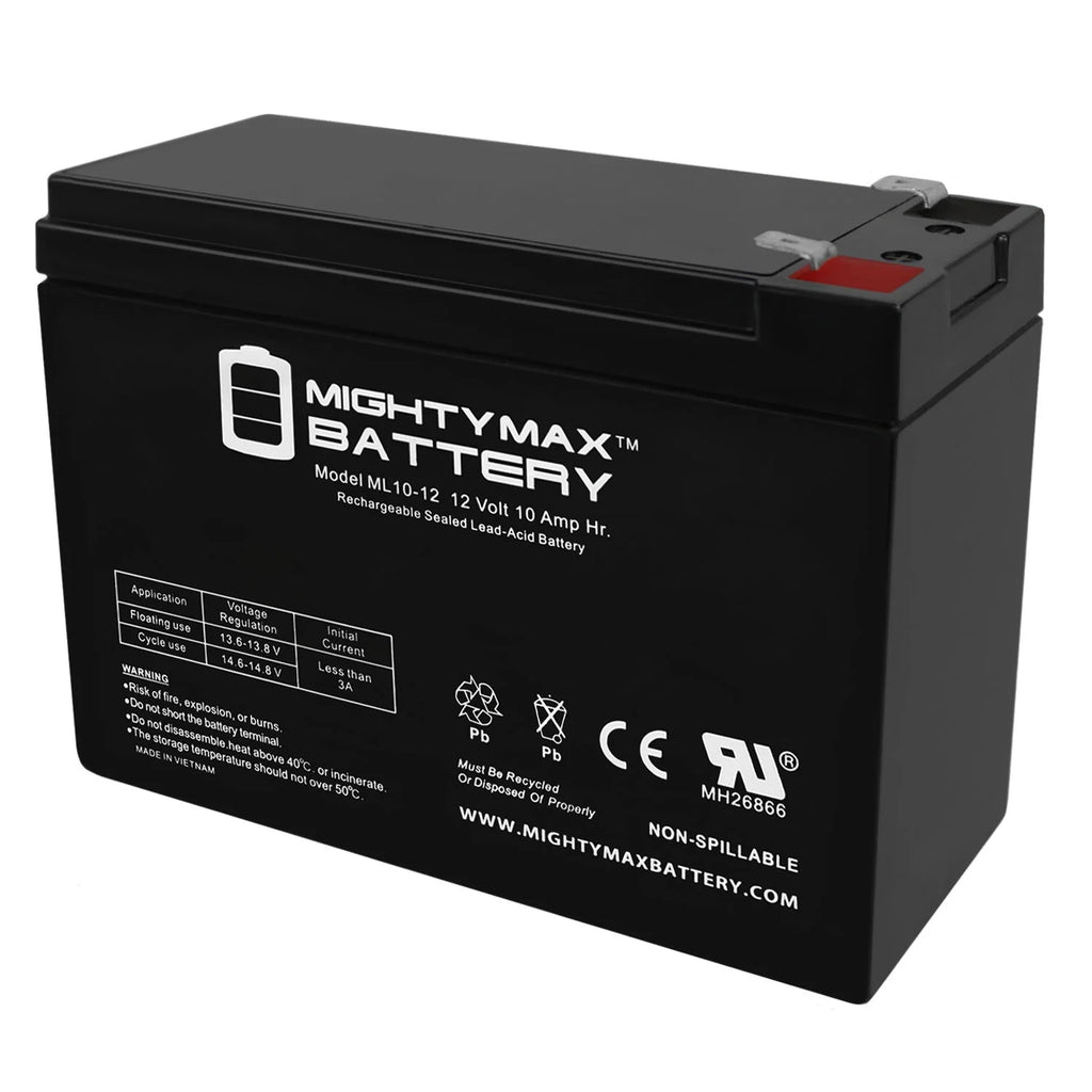 12V 10AH Electric Bicycle Battery + 12V 1Amp Charger D3310