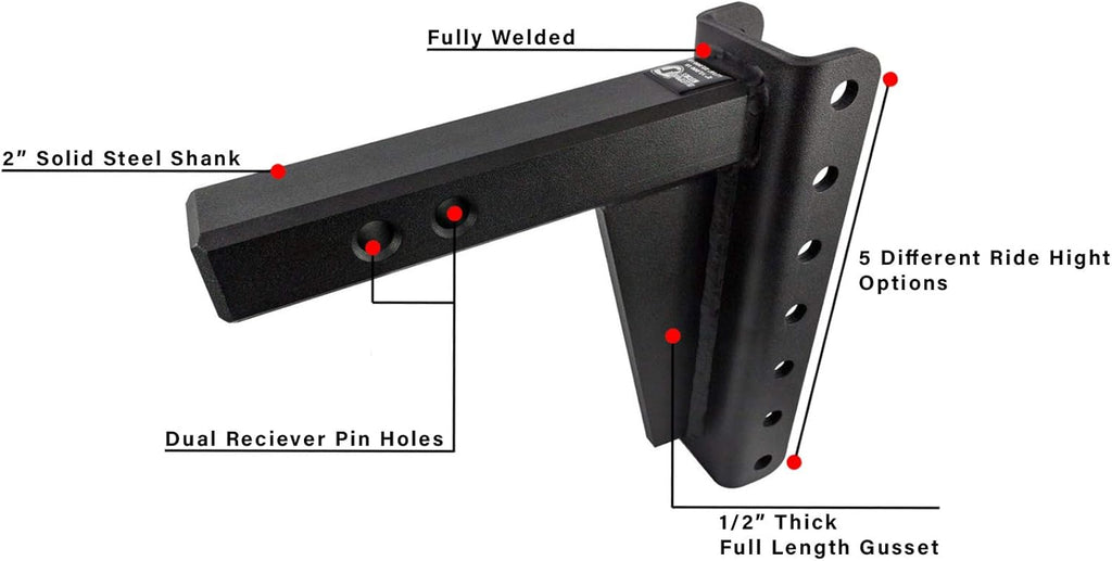 2.0" Adjustable Heavy Duty Trailer Hitch with Dual Ball K2068