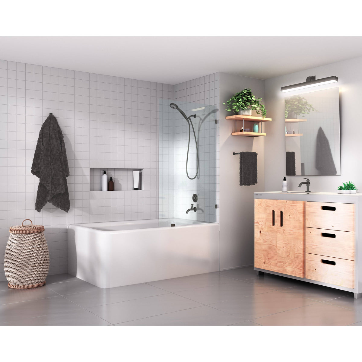 Frameless Shower Bath Fixed Panel E133301