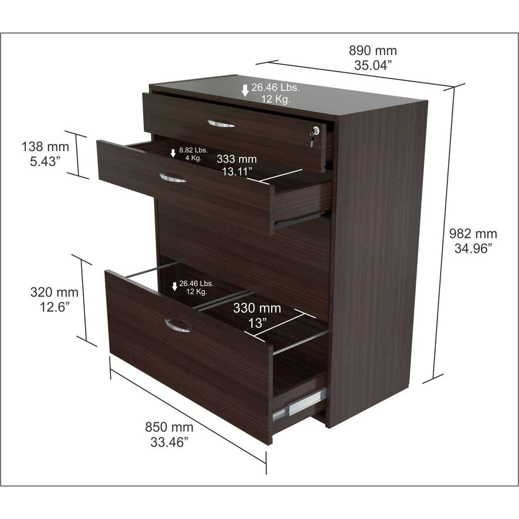 4 Drawer Storage Filing Cabinet Z335635