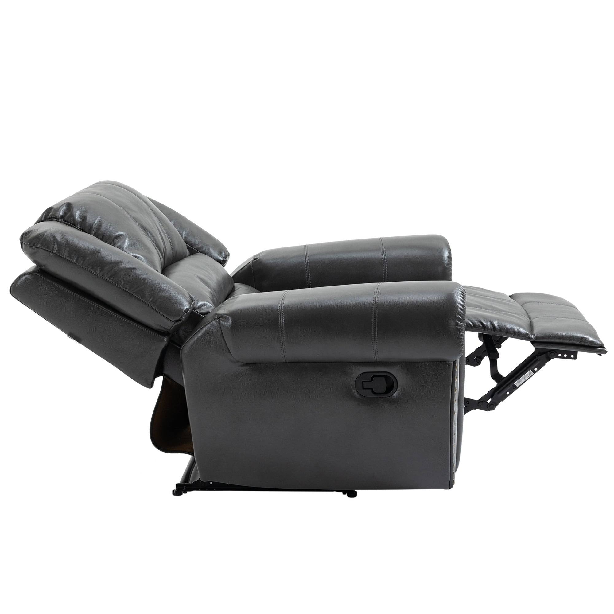 Grey Microfiber Manual Standard Recliner X4230