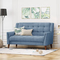 Blue Fabric Loveseat O987