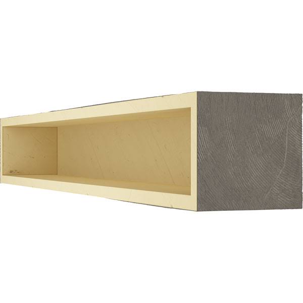 Rough Sawn Faux Wood Fireplace Mantel, Aged Cedar P700579