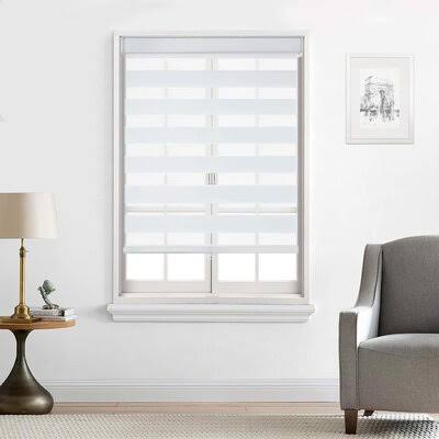 White Semi-Sheer Roll-Up Shade Blind N63949