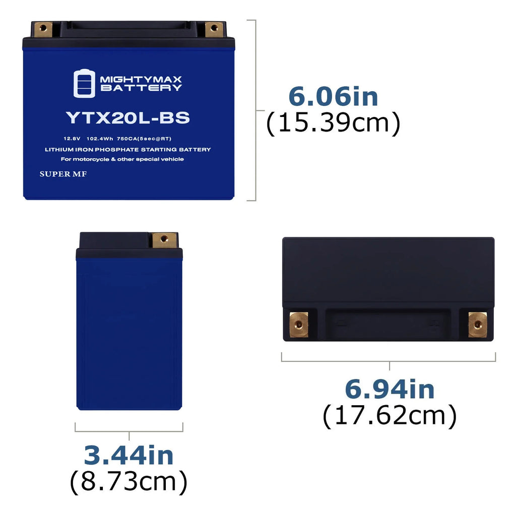 YTX20L-BS Lithium Replacement Battery Y9617