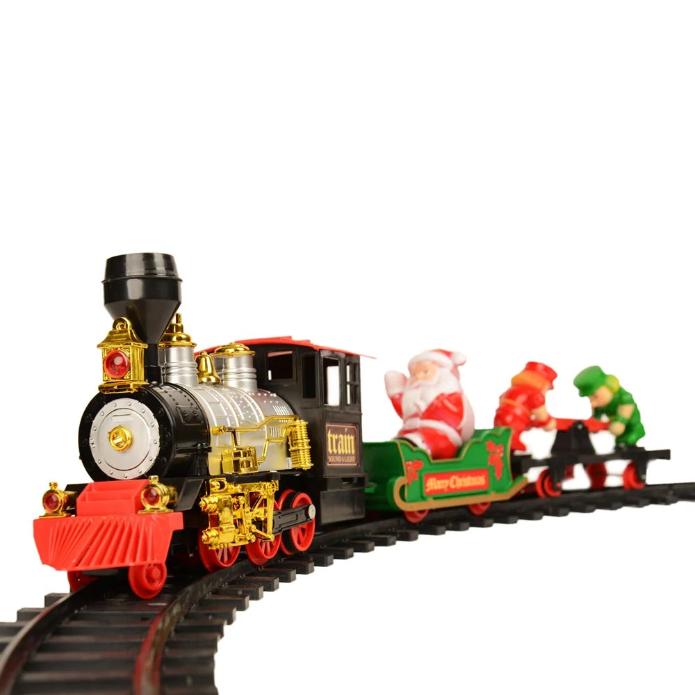 Electric Toy Battery Powered Train Set with Santa Clause and Nutcracker Car M951391
