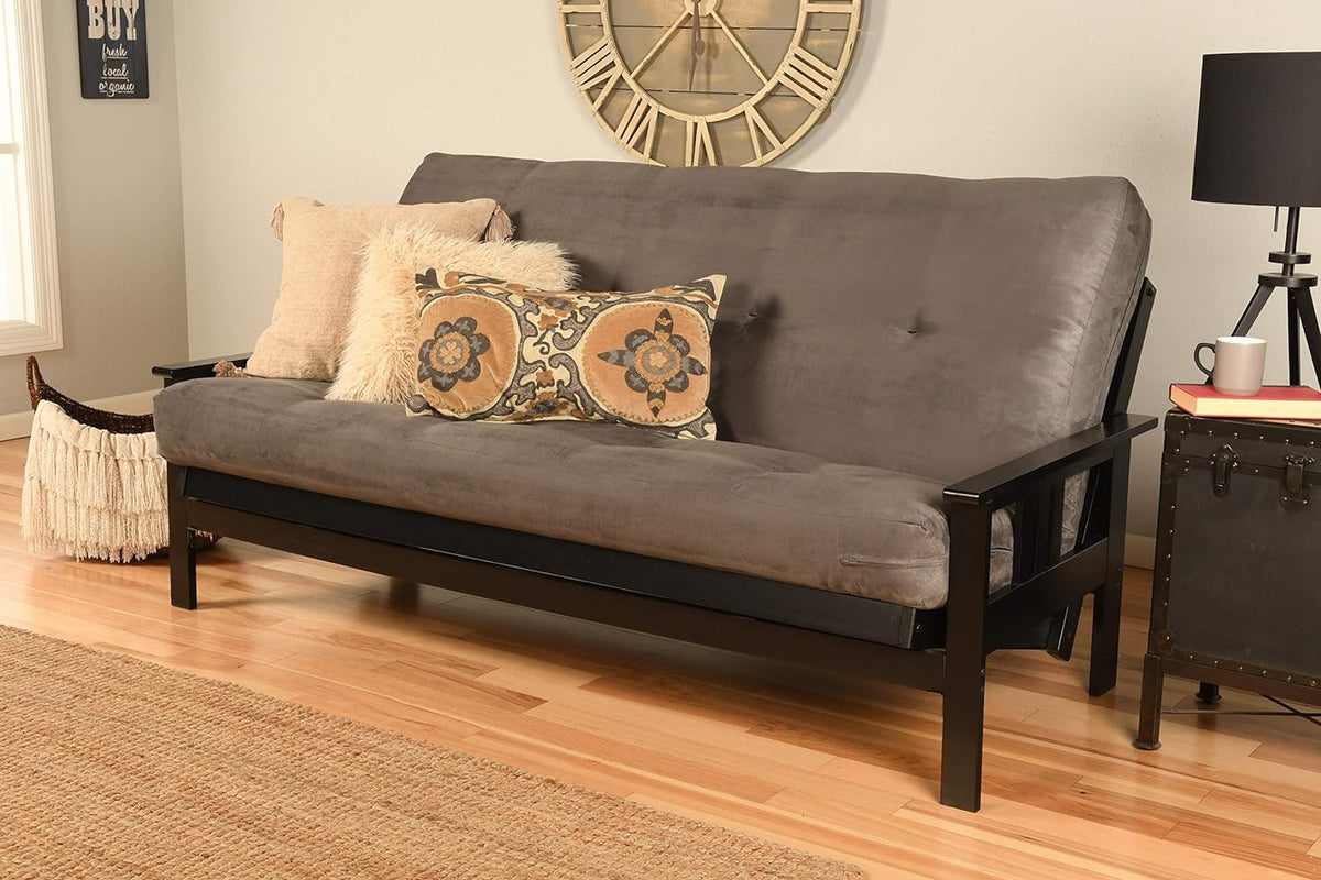 Gray Suede Fabric Futon Mattress X644600