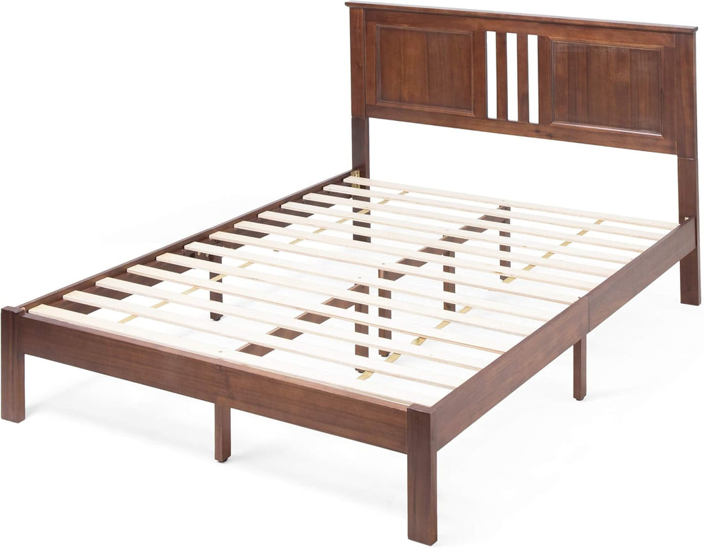 Gray Acacia Wood Queen Bed Platform A161044