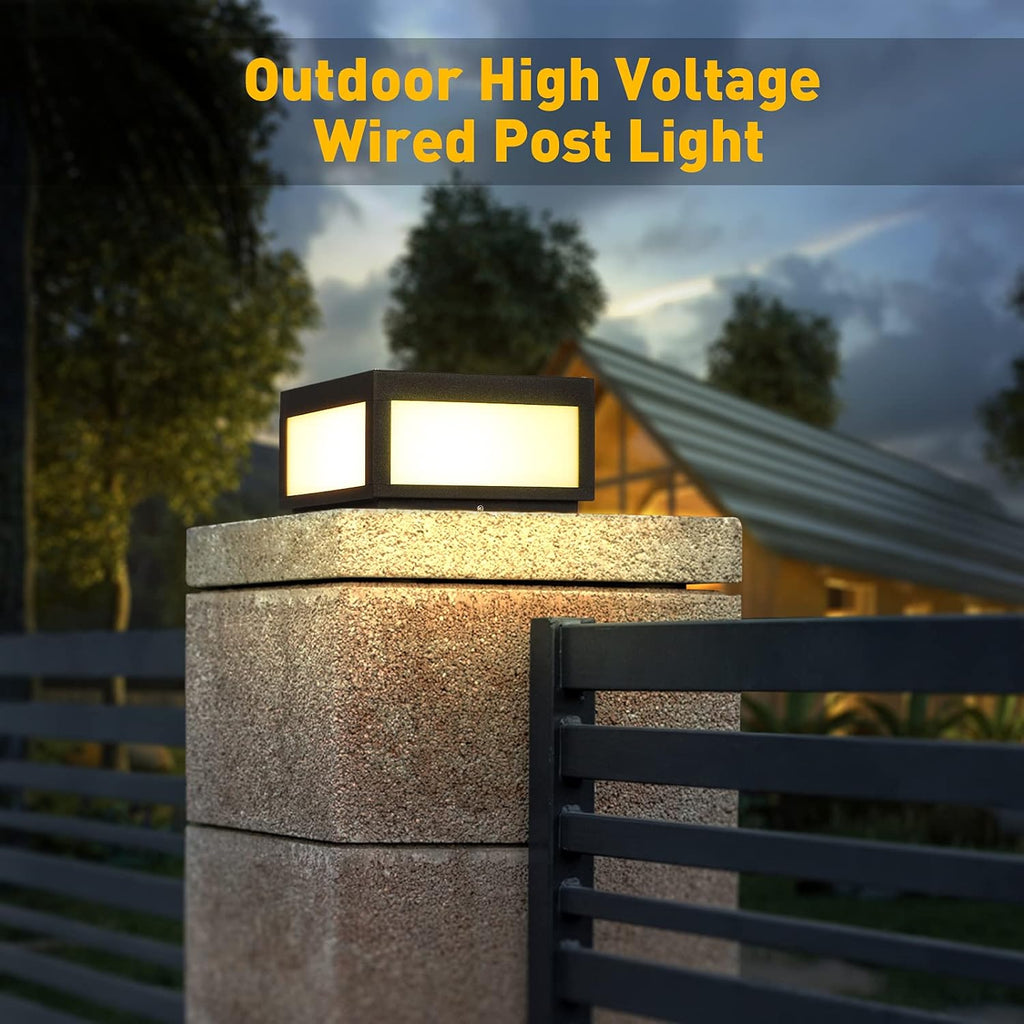 Outdoor Post Light LED Deck Cap Light with IP54 Waterproof E26 Bulb I6128