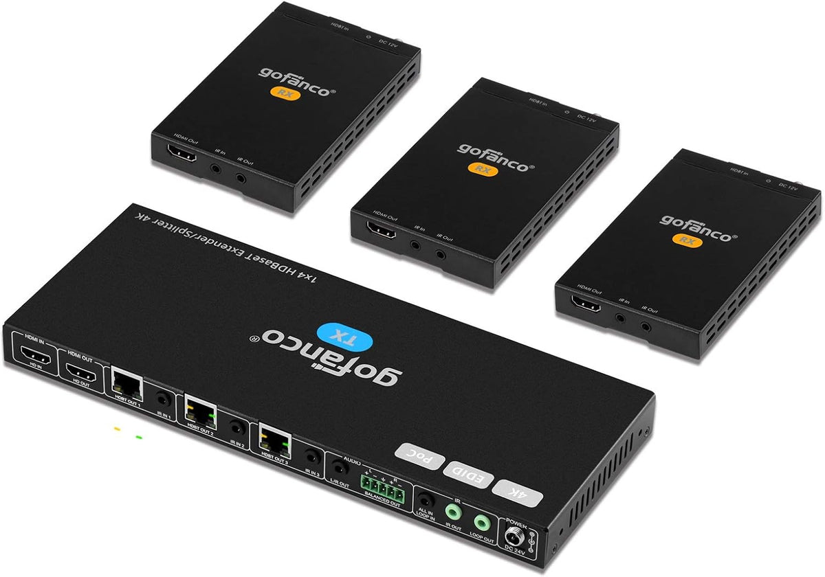 1x2 HDMI Extender Splitter Full HD 1080p Over Ethernet Cable with HDMI Loopout K242