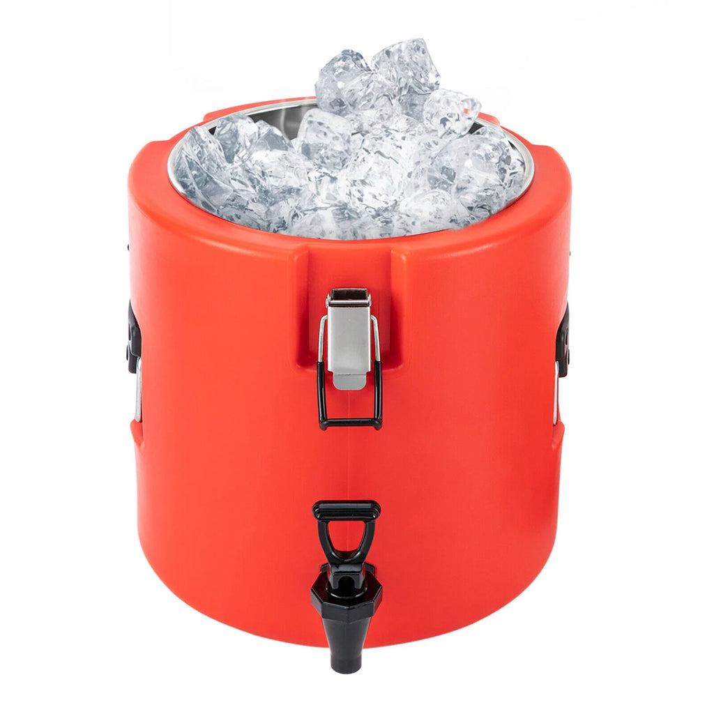 15L Round Stainless Steel Insulated Beverage Dispenser with Lid I307570