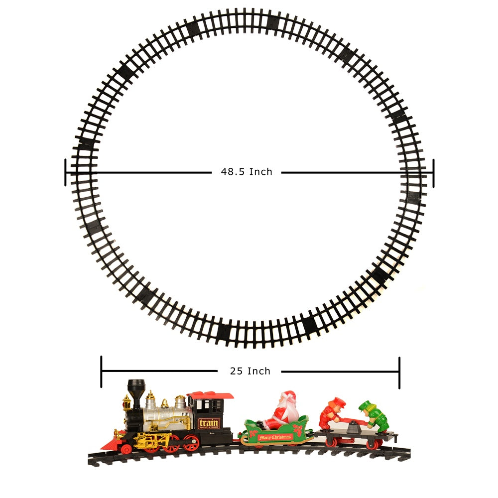 Electric Toy Battery Powered Train Set with Santa Clause and Nutcracker Car M951391