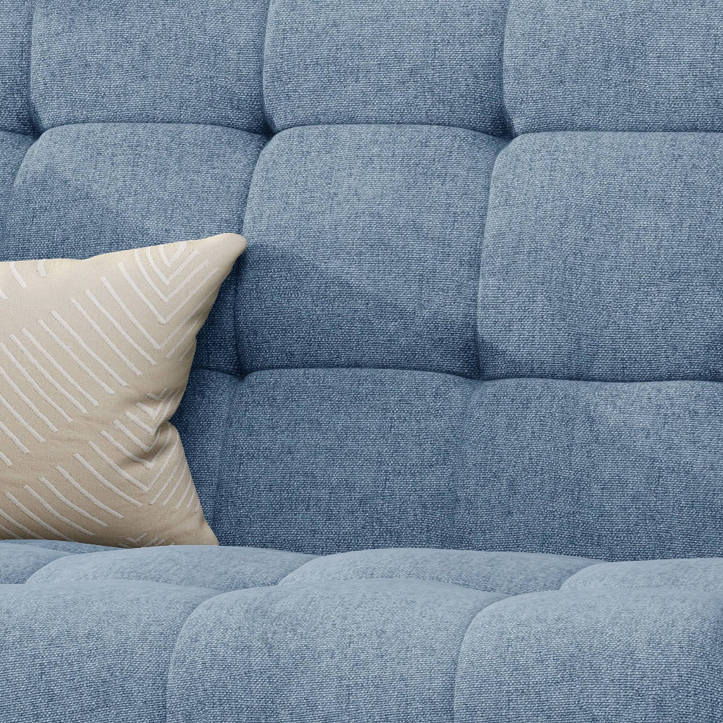 Blue Fabric Loveseat O987