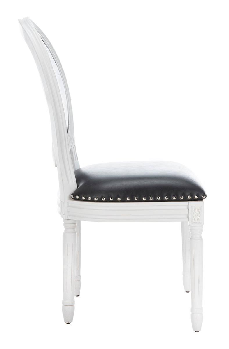 Navy Cream Velvet Oval Side Chair Set of 2 Z833