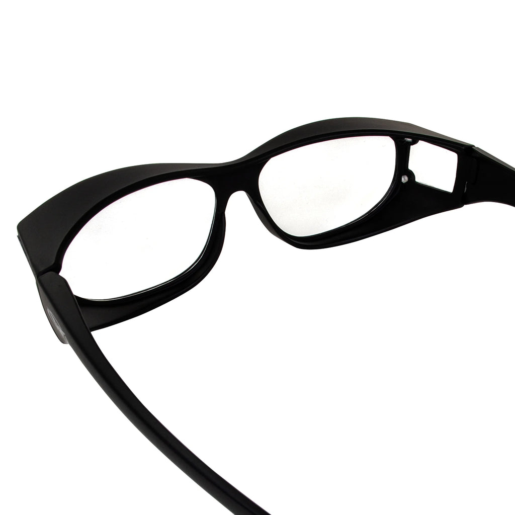 3 Pairs Gloss Black Safety Glasses with Microfiber Pouch D994977
