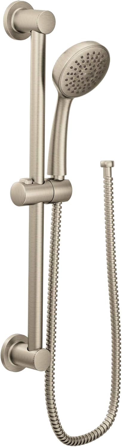 Chrome Handheld Shower with 24-Inch Slide Bar and 59-Inch Hose U59073