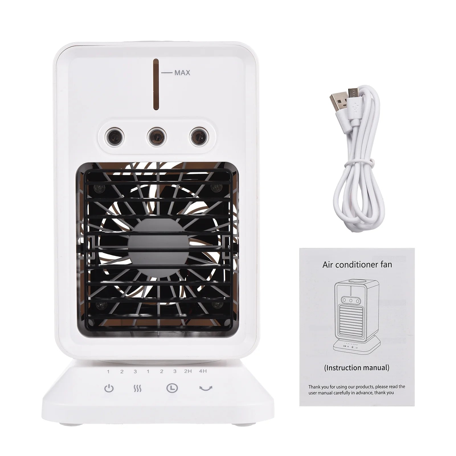Portable USB Evaporative Air Cooler Fan with 3 Wind Speeds V765734