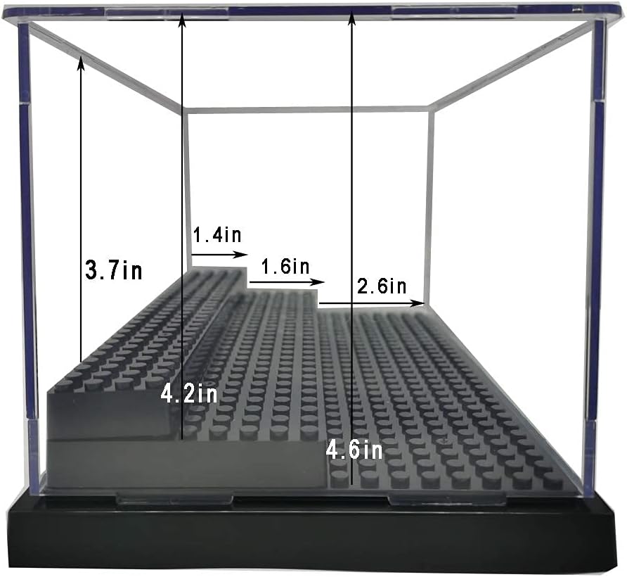 Pack of 2 Acrylic 3 Layer Display Case for Minifigure U3264