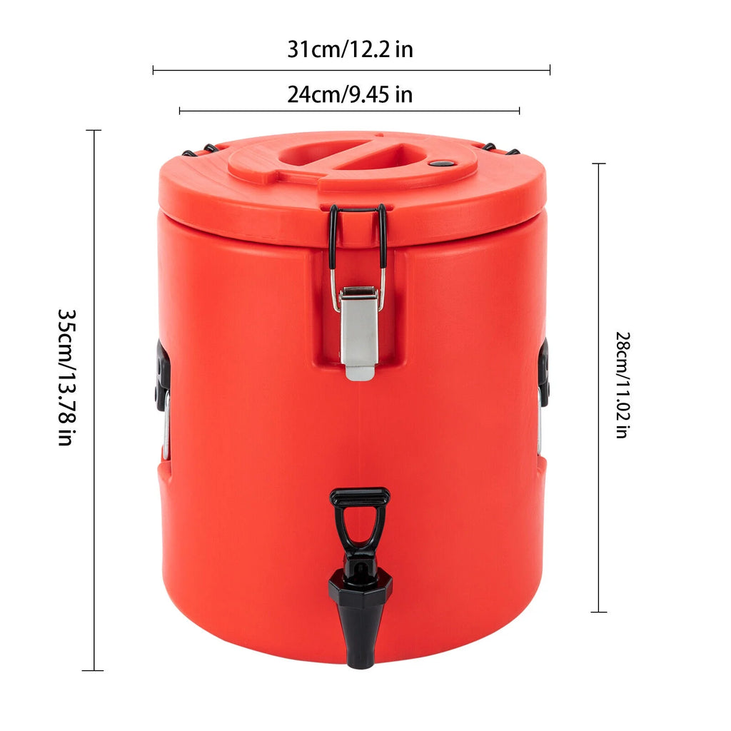 15L Round Stainless Steel Insulated Beverage Dispenser with Lid I307570