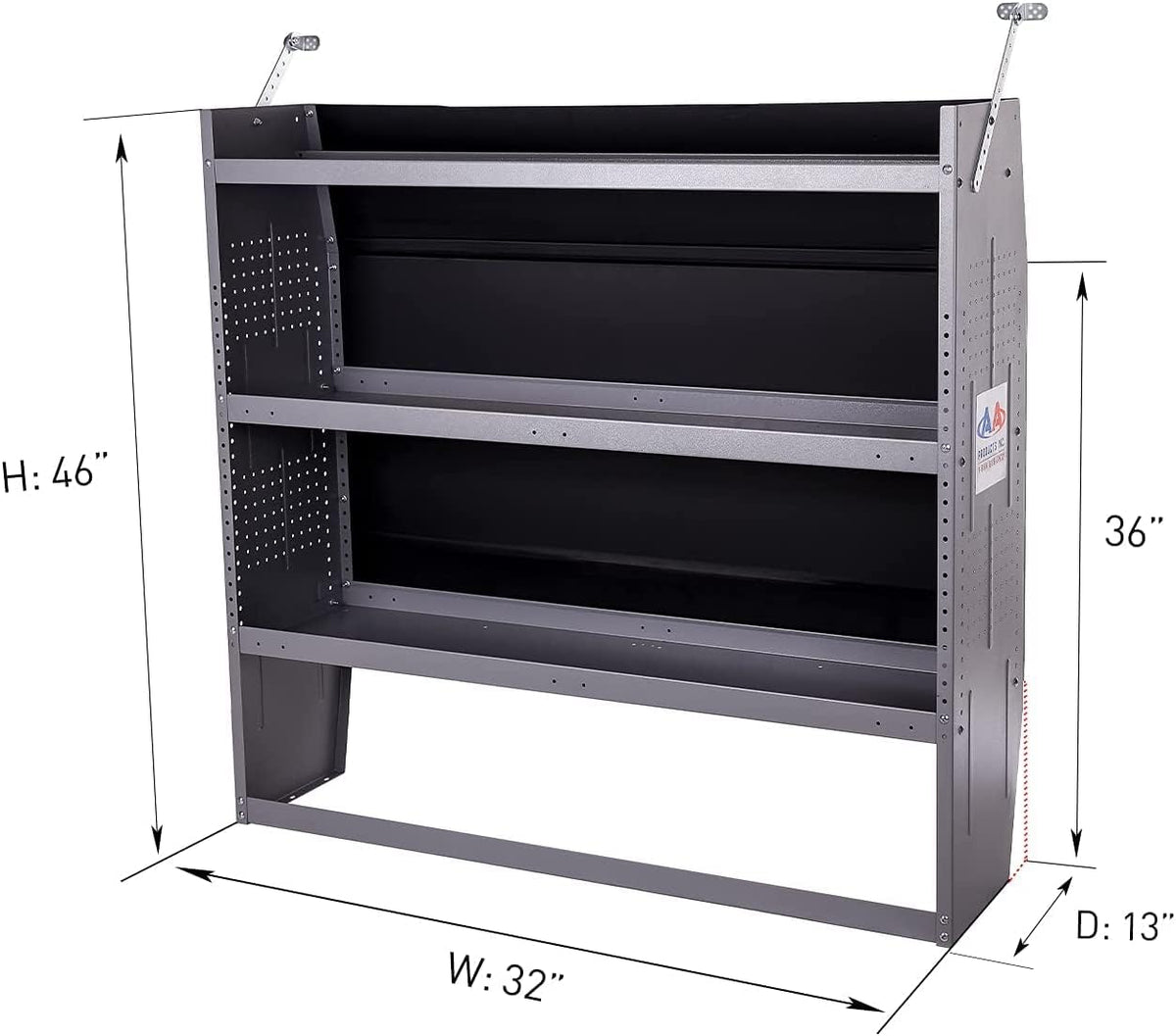 Steel Van Shelving Storage System, Set of 2, 32" W x 46" H x 13" D F477