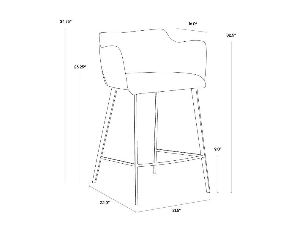 November Grey Counter Stool O754