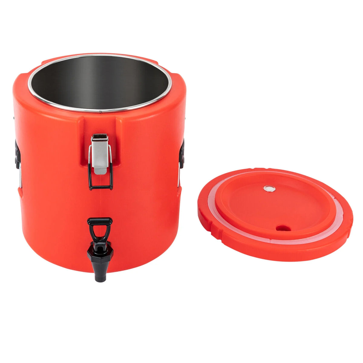 15L Round Stainless Steel Insulated Beverage Dispenser with Lid I307570