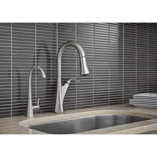 Spot Resist Stainless High Arc Pulldown Kitchen Faucet B2343