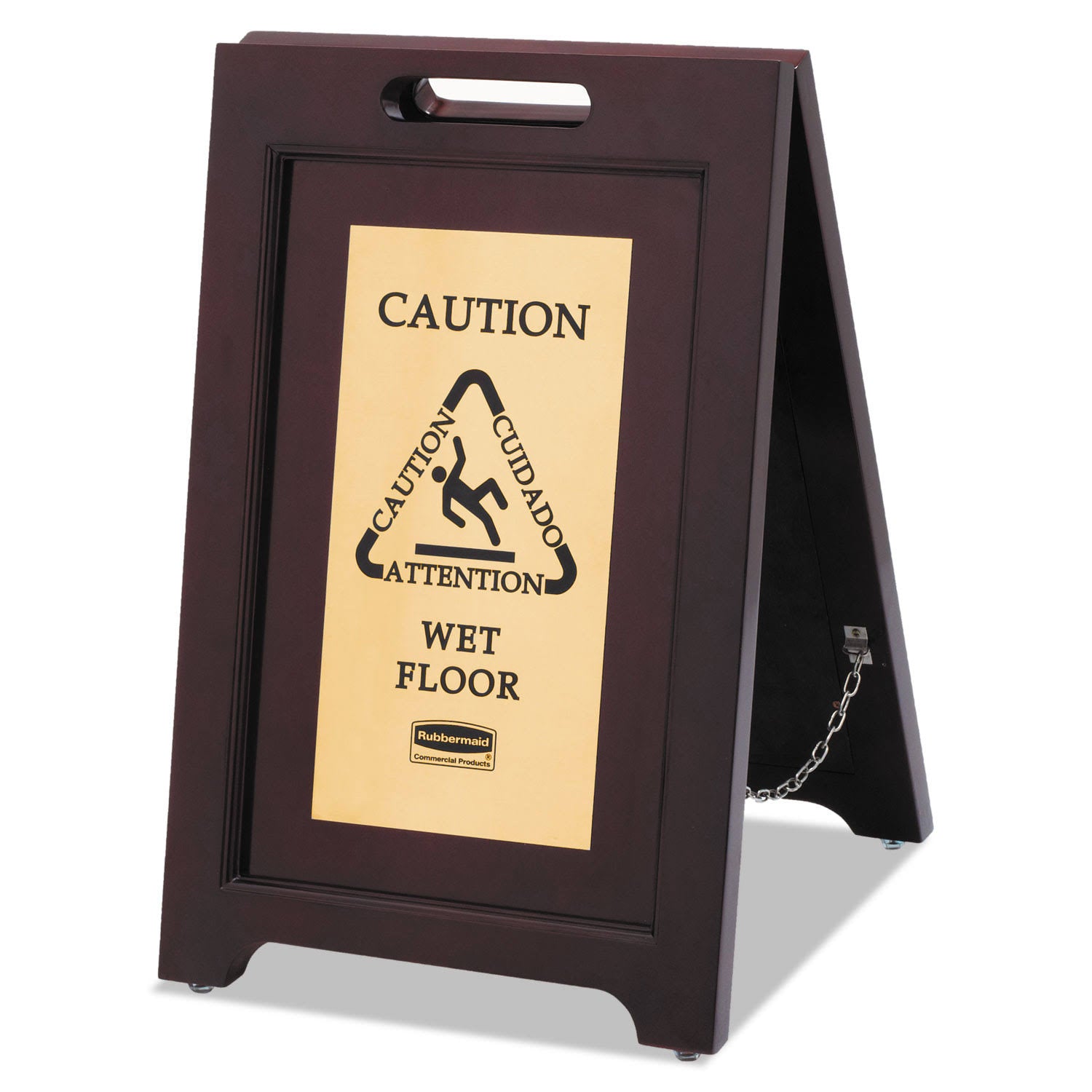 Brown & Brass 2-Sided CAUTION Sign O384