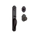 Single Cylinder Elkhorn Handleset Rustic Knob Arch Rose Dark Bronze U43939