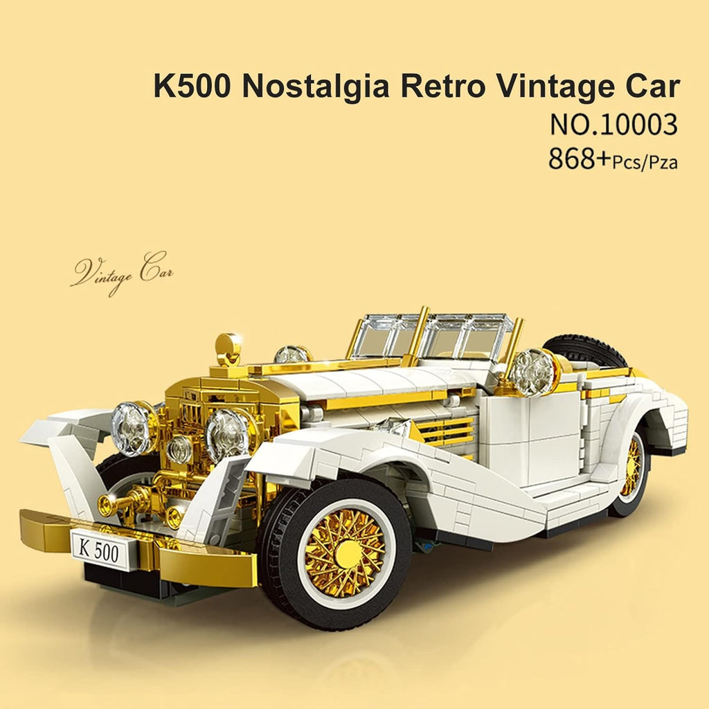 1:14 Scale Retro Car Model Building Blocks Set (868 Pcs) A95827