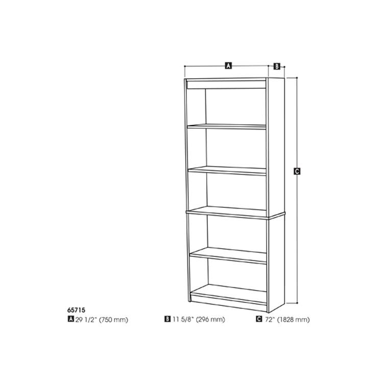Bark Gray Bookcase Y562068