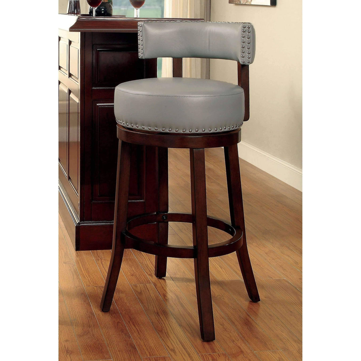Gray Bar Stool (Set of 2) B601609
