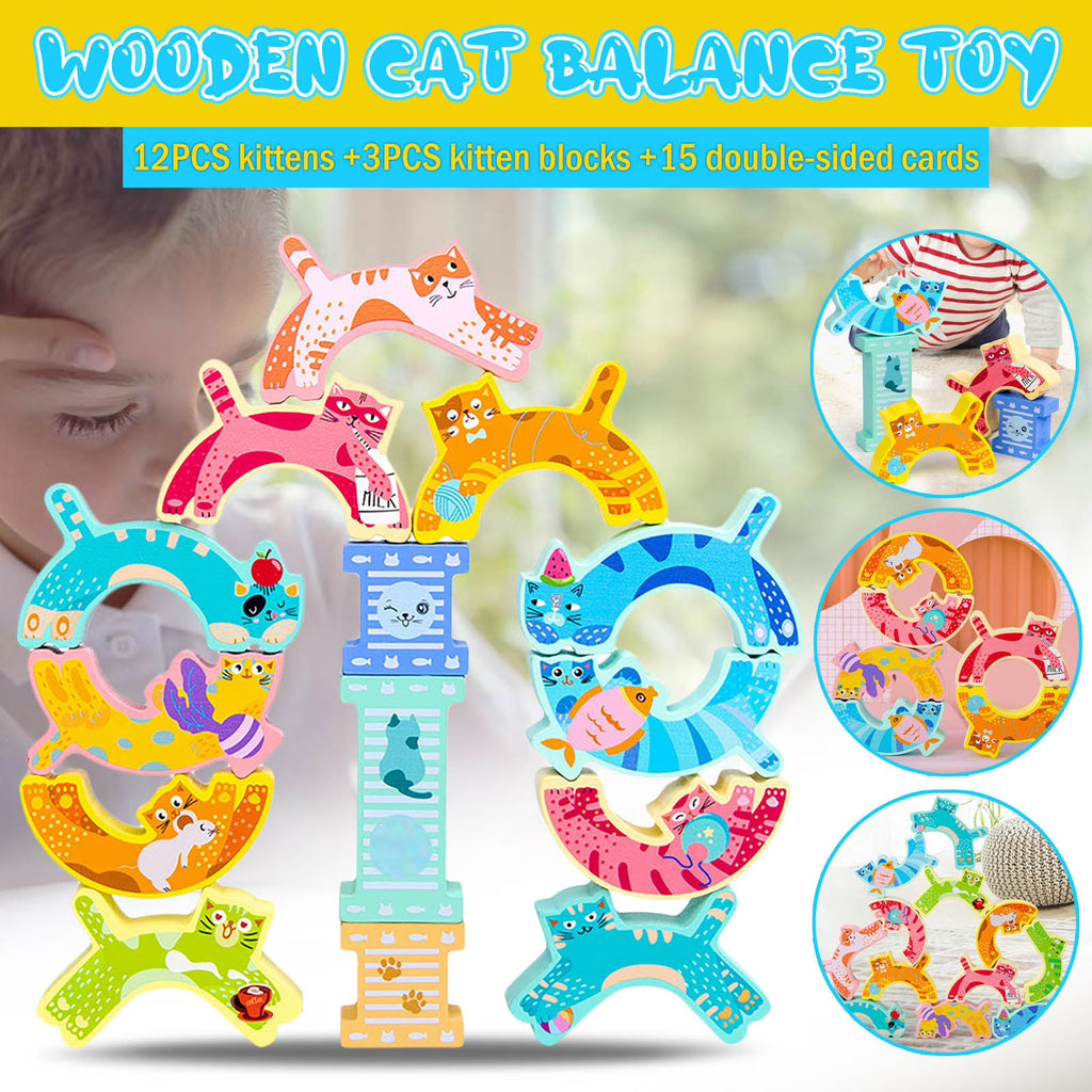 Wooden Stacking Building Blocks Toy V9478
