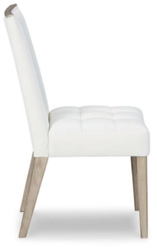White & Beige Upholstered Side Chair, 2 Count N222820