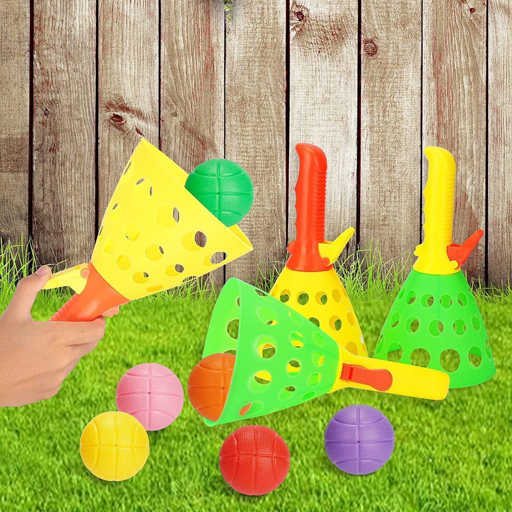 Pop Catch Ball Game with 4 Catch Launcher Baskets and 6 Balls D927731