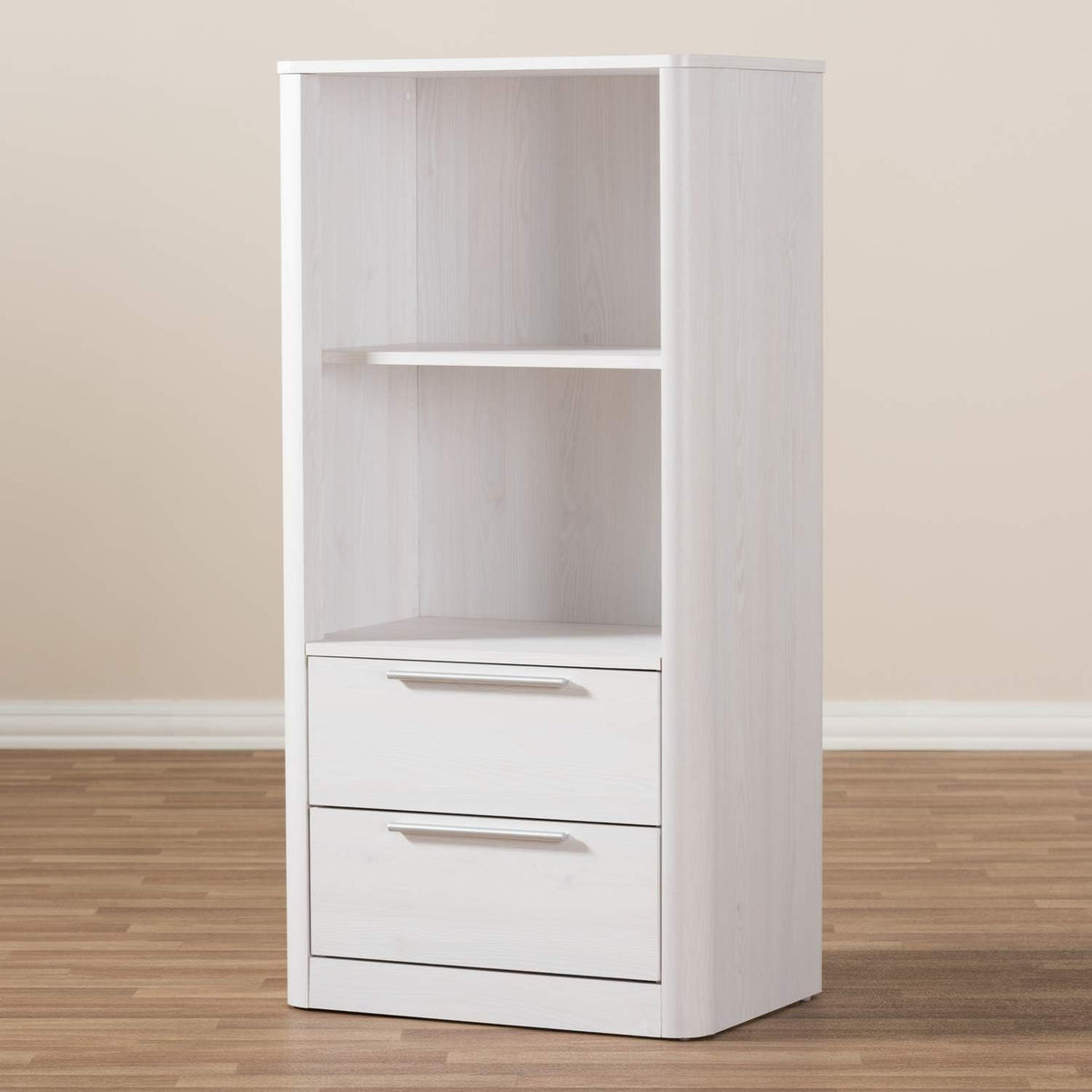 2 Shelf Bookcase in Whitewash Q12840
