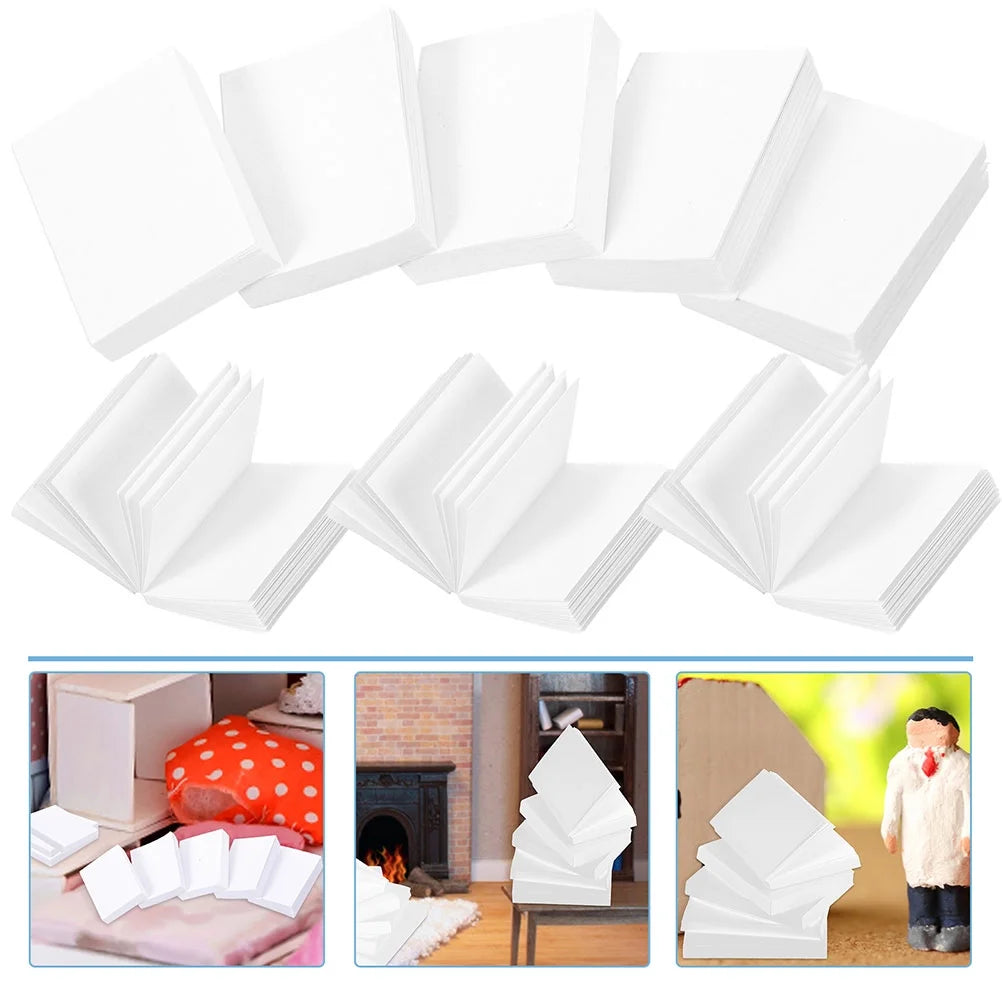 150 pcs Doll House Mini Books Blank Paintable R37055