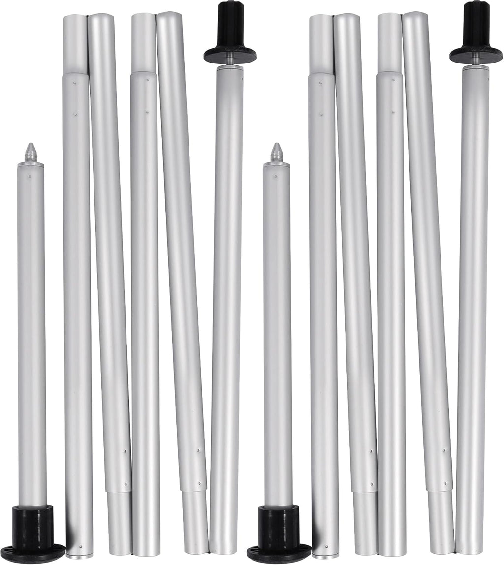 Adjustable Aluminum Tarp Poles Set of 2, 75-85 Telescoping N527069