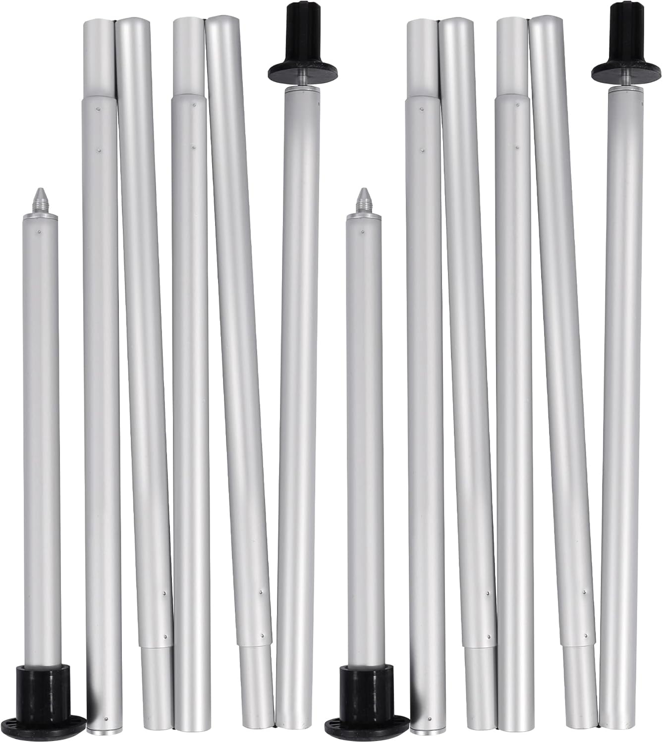 Adjustable Aluminum Tarp Poles Set of 2, 75-85 Telescoping N527069