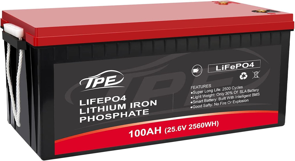 12V 100AH Deep Cycle Lithium Iron Phosphate Battery with Built-in BMS P35909