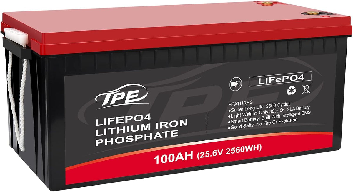 12V 100AH Deep Cycle Lithium Iron Phosphate Battery with Built-in BMS P35909
