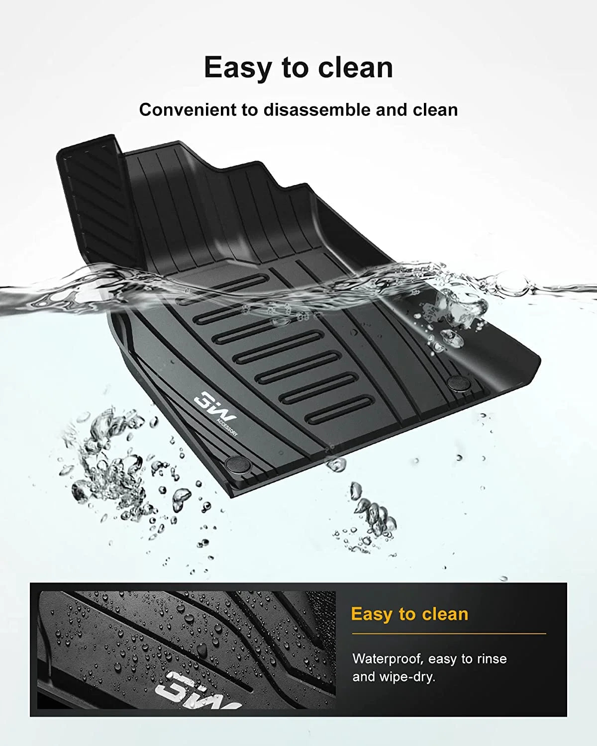 Black Floor Liner Full Set Car Liners R509