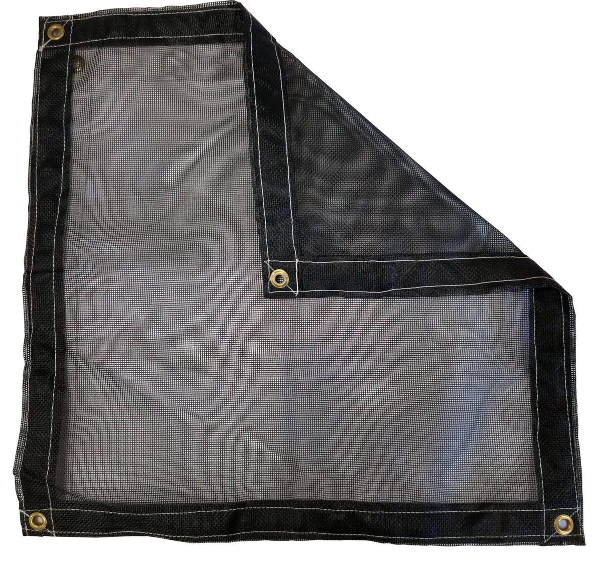 Black Vinyl Coated Mesh Tarp O802623