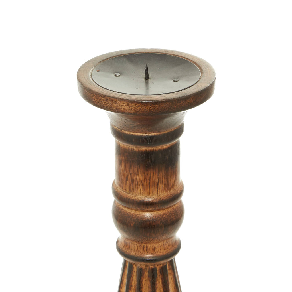 3-Piece Wooden Candle Holder Set Brown D50479