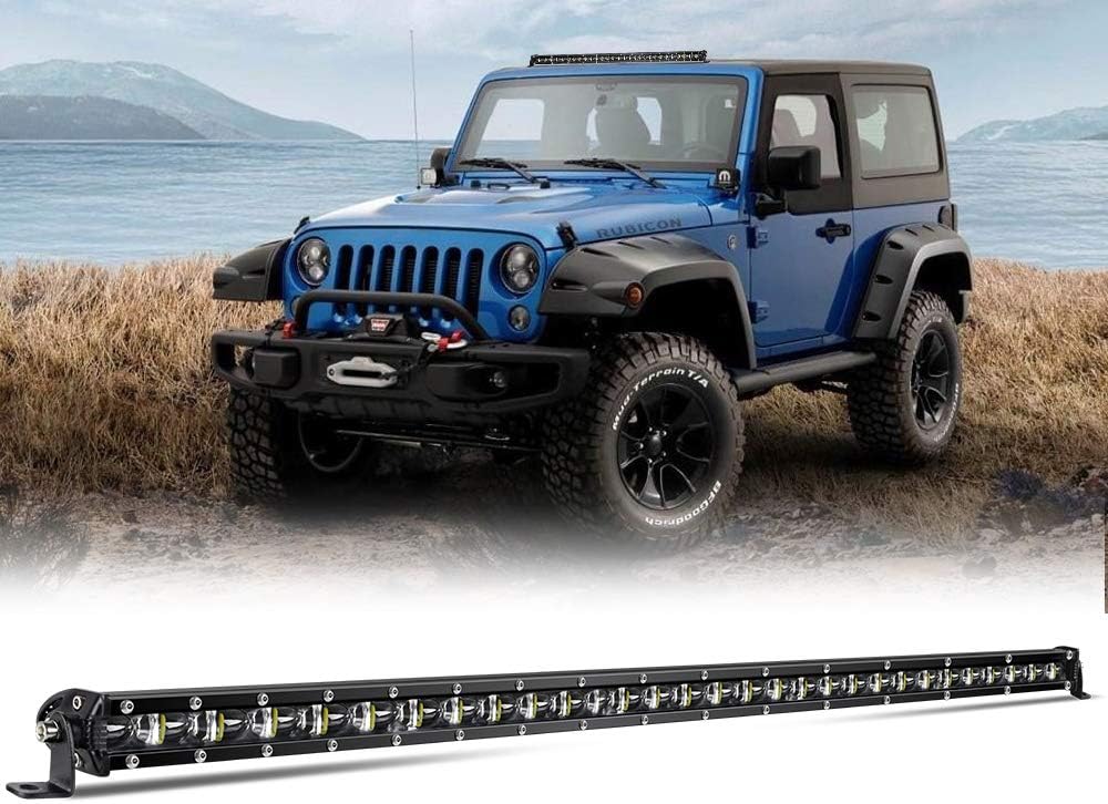 32 inch Slim Single Row LED Light Bar with Mounting Brackets, Pack of 2 X158341